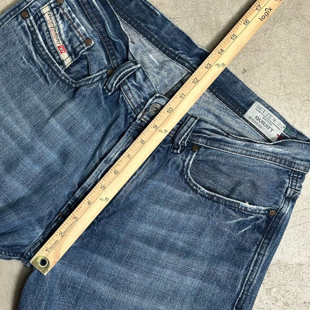 Diesel Quratt Straight Jeans Men's 32x30 Button Fly Relaxed Wide Made In Italy - Picture 10 of 12